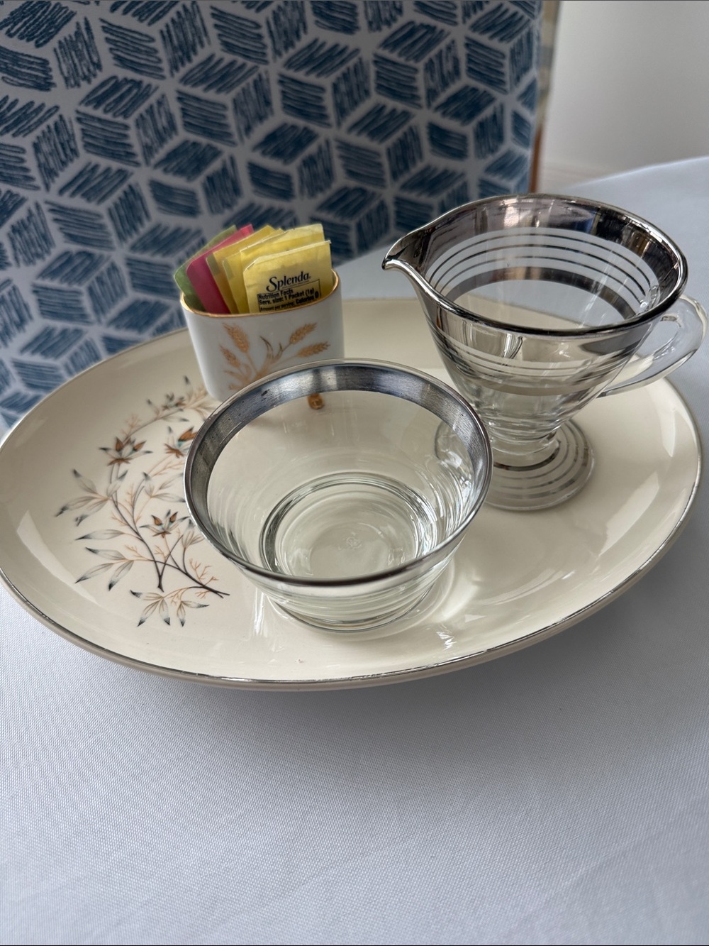 MCM Sugar, Creamer and Tray